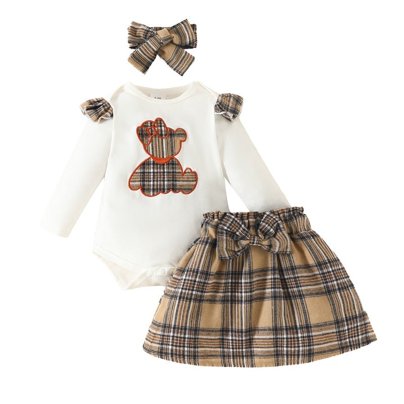 Conjunto Saia Xadrez | 0-18 Meses