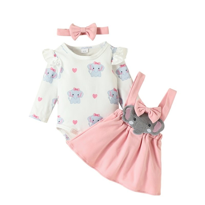 Conjunto Vestido Elefante | 0-18 Meses