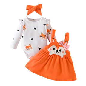 Conjunto Vestido Raposa | 0-18 Meses