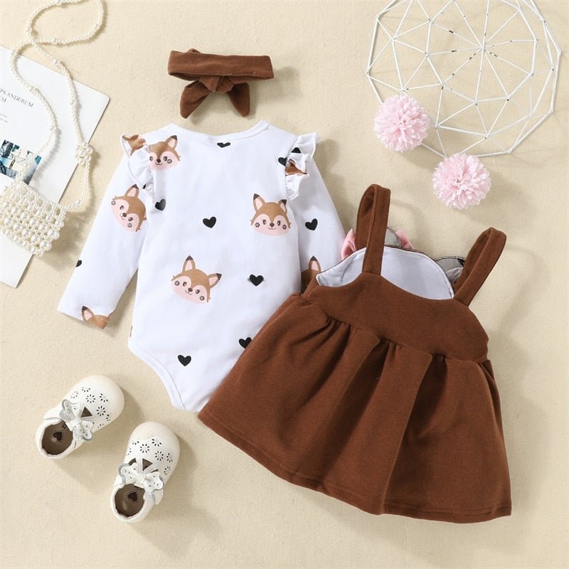 Conjunto Vestido Raposa | 0-18 Meses