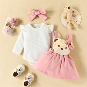 Conjunto Vestido Ursinho | 0-18 Meses