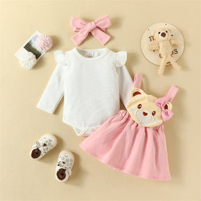 Conjunto Vestido Ursinho | 0-18 Meses