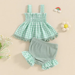 Conjunto Xadrez Shortinho | 0-18 Meses