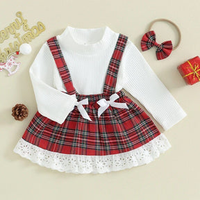 Conjunto Xadrez Vermelho | 0-18 Meses