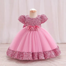 Vestido de Festa Princesa Brilhoso | 6M-5 Anos