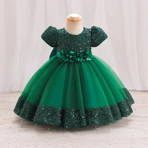 Vestido de Festa Princesa Brilhoso | 6M-5 Anos