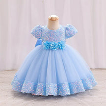 Vestido de Festa Princesa Brilhoso | 6M-5 Anos