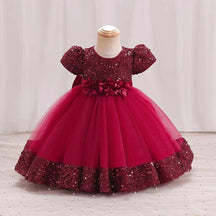 Vestido de Festa Princesa Brilhoso | 6M-5 Anos