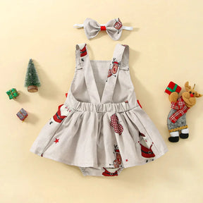 Vestido Natal + Laço | 0-3 Anos