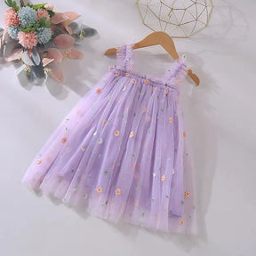 Vestido Tule Flor Minimalista | 6M-6 Anos