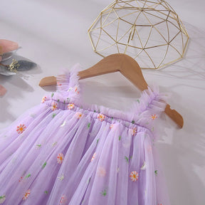 Vestido Tule Flor Minimalista | 6M-6 Anos