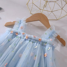 Vestido Tule Flor Minimalista | 6M-6 Anos