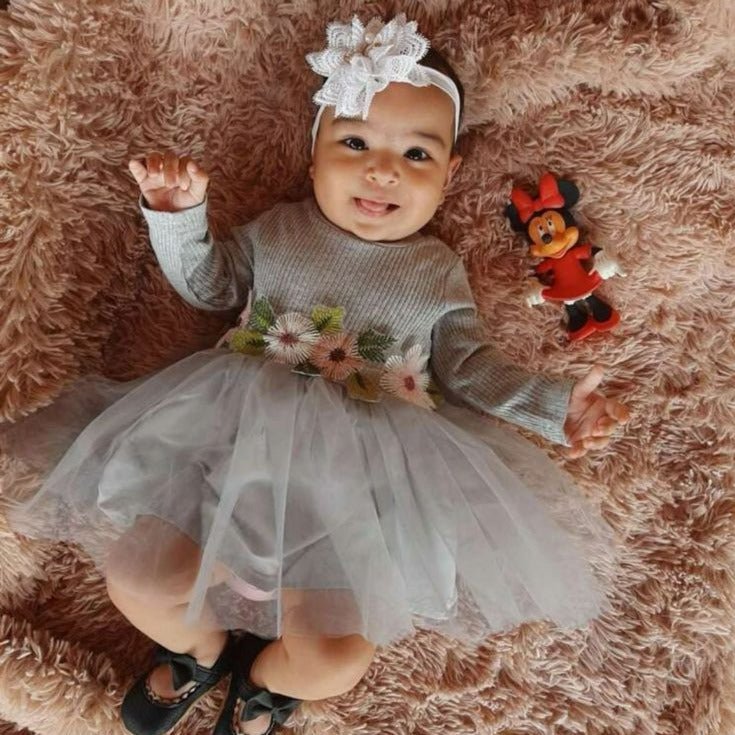 Vestido Tule Flores | 0-24 Meses