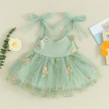 Vestido Tule Jardim Encantado Laço | 6M-3 Anos