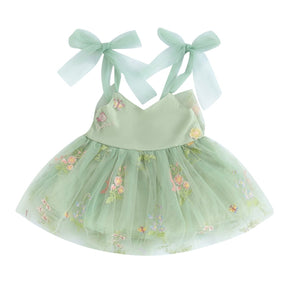 Vestido Tule Jardim Encantado Laço | 6M-3 Anos