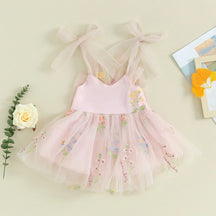 Vestido Tule Jardim Encantado Laço | 6M-3 Anos